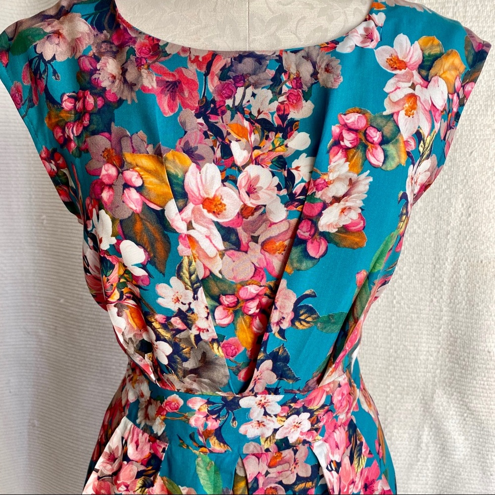 ASOS 8 Electric Floral Print Sheath Dress - Picture 5 of 8